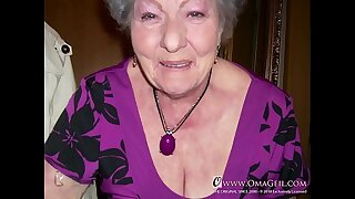 Omageil Horny granny masturbation the brush age-old pussy